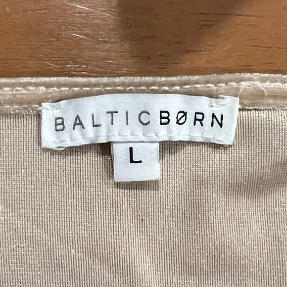 Baltic Born tan velvet short sleeve maxi dress size Large - Picture 6 of 8